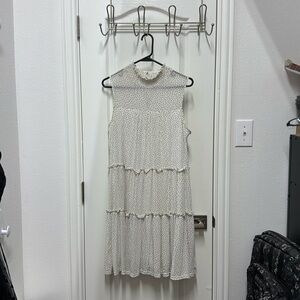 White polka dot dress